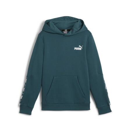 Bluza z kapturem chłopięca Puma ESS TAPE FL zielona 84881808