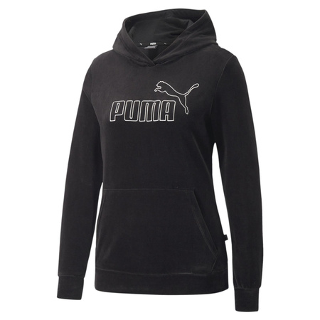 Bluza z kapturem damska Puma ESS+ Velour czarna 67000801