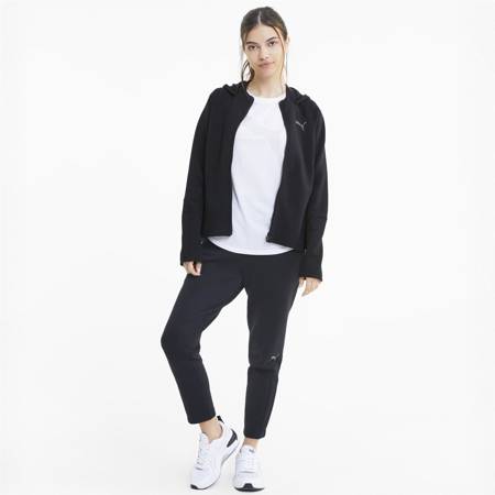 Bluza z kapturem damska Puma EVOSTRIPE FULL-ZIP czarna 58353201