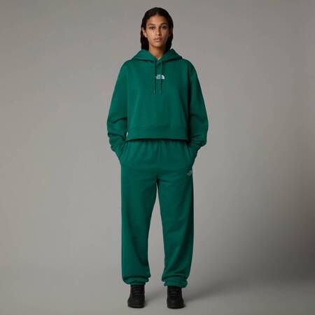 Bluza z kapturem damska The North Face ESSENTIAL CROP zielona NF0A89EXNL1