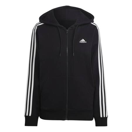 Bluza z kapturem damska adidas ESSENTIALS 3-STRIPES czarna IC8769