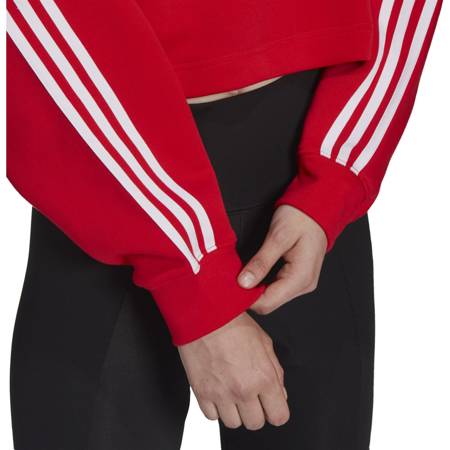 Bluza z kapturem damska adidas ORIGINALS ADICOLOR CLASSICS CROPPED czerwona HC2017