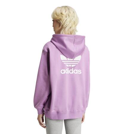 Bluza z kapturem damska adidas TREFOIL różowa IY4702