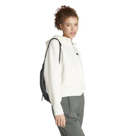 Bluza z kapturem damska adidas Z.N.E. FZ biała IS3918