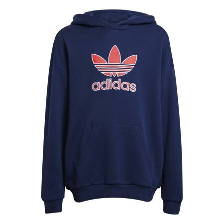 Bluza z kapturem dziecięca adidas BIG LOGO granatowa JC9128