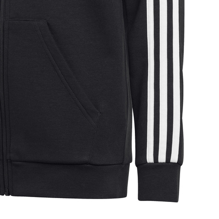 Bluza z kapturem dziecięca adidas ESSENTIALS 3-STRIPES czarna HR6331