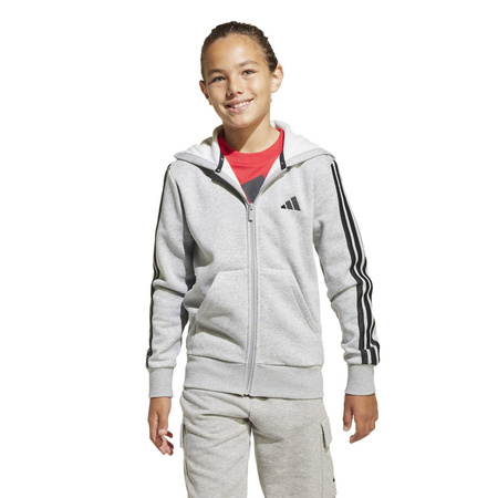 Bluza z kapturem dziecięca adidas ESSENTIALS szara JD6493