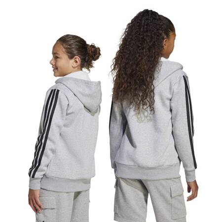 Bluza z kapturem dziecięca adidas ESSENTIALS szara JD6493