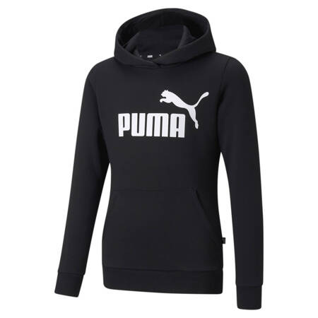 Bluza z kapturem dziewczęca Puma ESS LOGO FL czarna 58703101