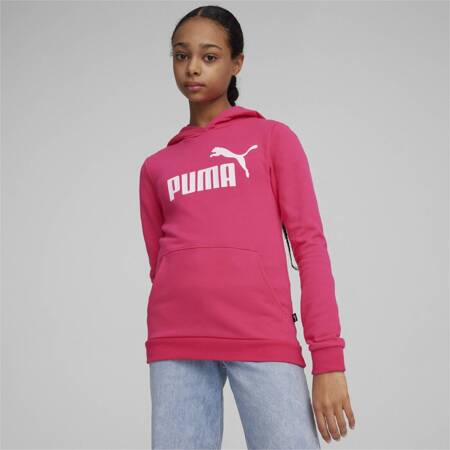 Bluza z kapturem dziewczęca Puma ESS LOGO TR różowa 58703048