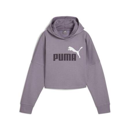 Bluza z kapturem dziewczęca Puma ESS LOGO fioletowa 67113434