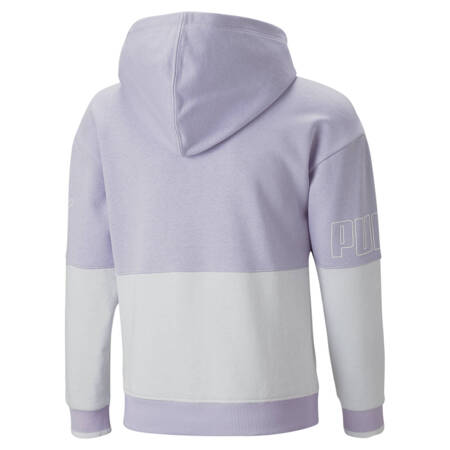 Bluza z kapturem dziewczęca Puma POWER COLORBLOCK TR fioletowa 67354925