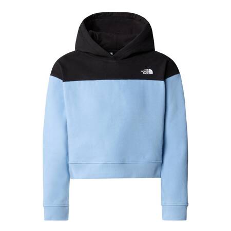 Bluza z kapturem dziewczęca The North Face DREW PEAK CROP niebieska NF0A89PTTOJ