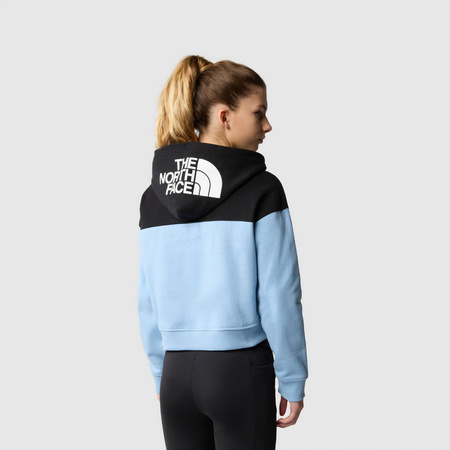 Bluza z kapturem dziewczęca The North Face DREW PEAK CROP niebieska NF0A89PTTOJ