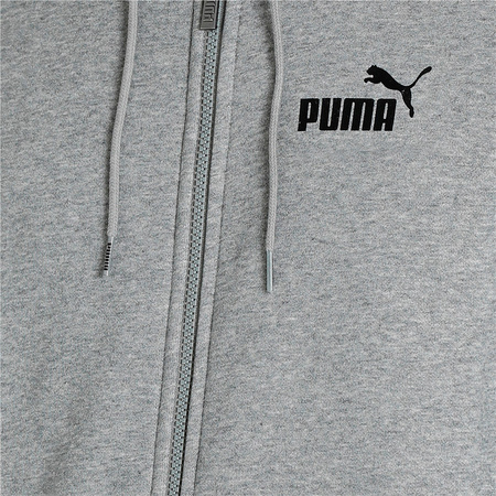 Bluza z kapturem męska Puma ESS SMALL LOGO FZ szara 58670203