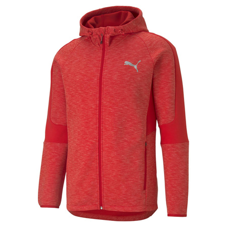 Bluza z kapturem męska Puma EVOSTRIPE FULL-ZIP czerwona 58581111