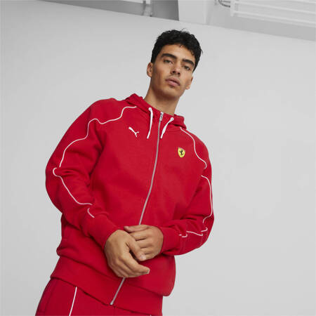 Bluza z kapturem męska Puma FERRARI RACE czerwona 53816402