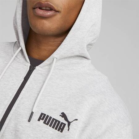 Bluza z kapturem męska Puma POWER COLORBLOCK FZ TR szara 67332704