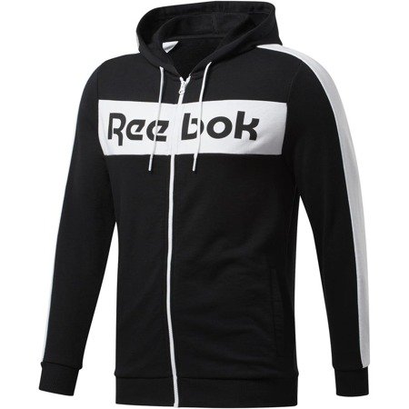 Bluza z kapturem męska Reebok Sports TE LL FZ HOODIE czarna FU3131