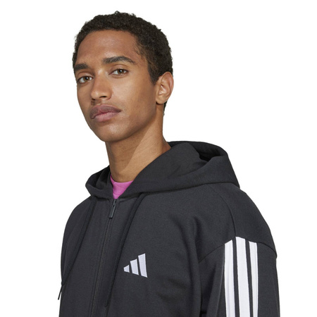 Bluza z kapturem męska adidas ESSENTIALS 3-STRIPES czarna JD1877