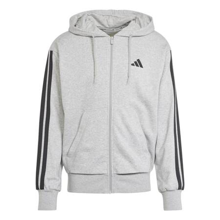 Bluza z kapturem męska adidas ESSENTIALS 3-STRIPES szara JE6338