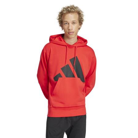 Bluza z kapturem męska adidas ESSENTIALS BIG LOGO czerwona JE8894