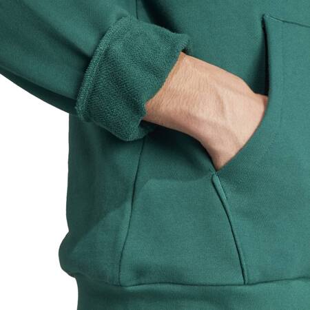Bluza z kapturem męska adidas ESSENTIALS FRENCH BIG LOGO zielona IS1354