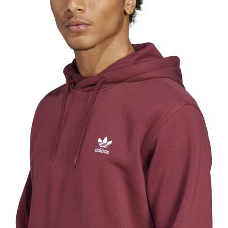 Bluza z kapturem męska adidas ESSENTIALS bordowa JD2403