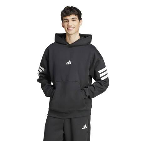 Bluza z kapturem męska adidas FUTURE ICONS 3-STRIPES czarna JD4838