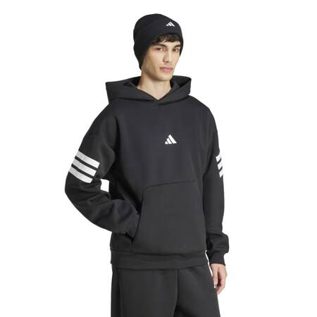 Bluza z kapturem męska adidas FUTURE ICONS 3-STRIPES czarna JD4838