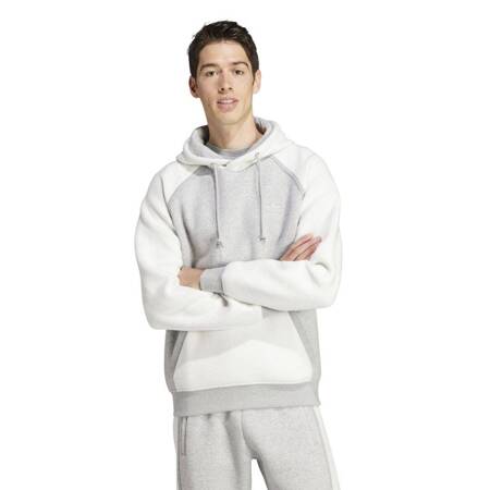 Bluza z kapturem męska adidas TREFOIL ESSENTIALS+ REVERSE szara IM4449