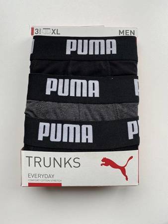 Bokserki męskie Puma BASIC TRUNK 3-PACK czarne 93532901