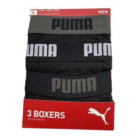 Bokserki męskie Puma PUMA BASIC BOXER 3P black wielokolorowe 90757101