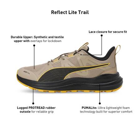 Buty do biegania męskie Puma REFLECT LITE TRAIL beżowe 37944007