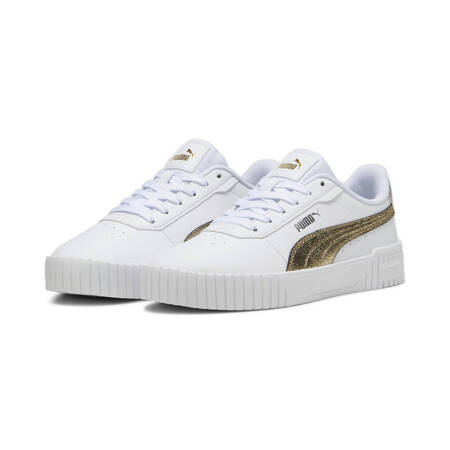 Buty sportowe damskie Puma CARINA 2.0 METALLIC SHINE białe 39509601