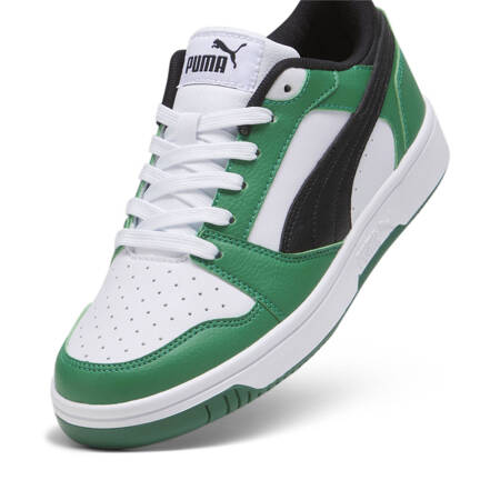 Buty sportowe dziecięce Puma REBOUND V6 LO JR czarne białe 39383305