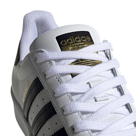 Buty sportowe dziecięce adidas SUPERSTAR J białe FU7712