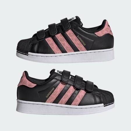 Buty sportowe dziecięce adidas SUPERSTAR czarne ID7264