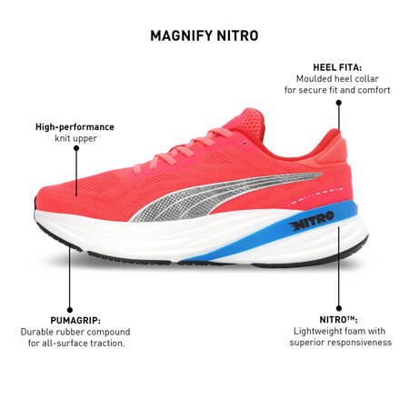 Buty sportowe męskie Puma MAGNIFY NITRO 2 czerwone 37690902