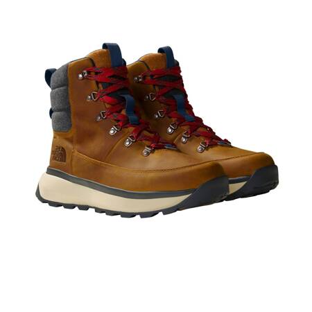 Buty zimowe męskie The North Face BERGEN LEATHER WP pomarańczowe NF0A8A9M8O1