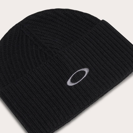 Czapka zimowa unisex Oakley ELLIPSE RIBBED BEANIE czarna FOS901284-02E