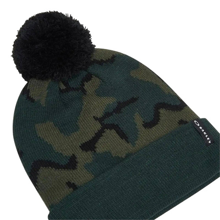 Czapka zimowa unisex Oakley PRINTED POM BEANIE zielona FOS901280-9NQ