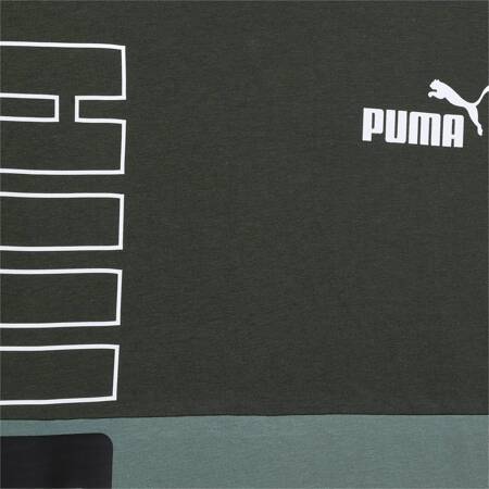 Koszulka chłopięca Puma POWER COLORBLOCK zielona 67634231