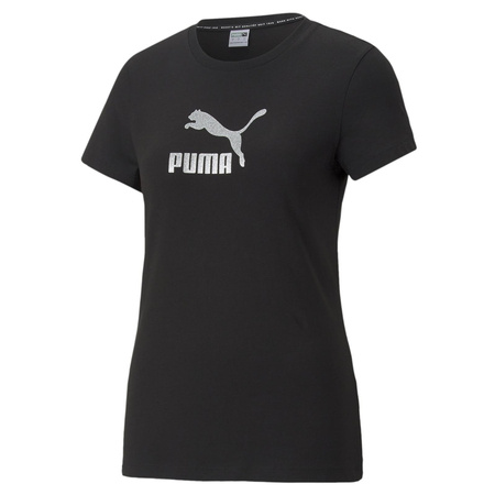 Koszulka damska Puma BRAND LOVE METALLIC LOGO czarna 53705401