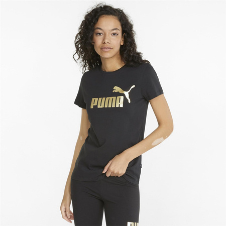 Koszulka damska Puma ESS+ METALLIC LOGO czarna 84830301