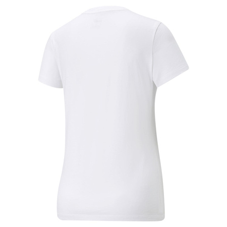 Koszulka damska Puma ESSENTIALS+ METALLIC LOGO biała 84830302