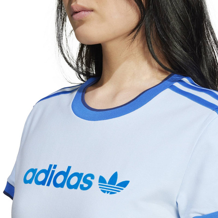 Koszulka damska adidas BADGE SLIM niebieska IZ2674