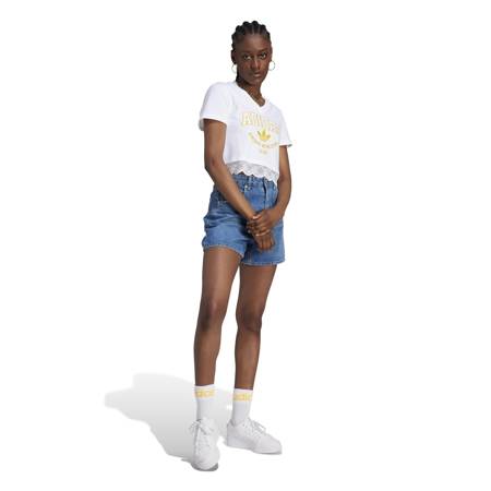 Koszulka damska adidas CROPPED LACE TRIM biała II5608