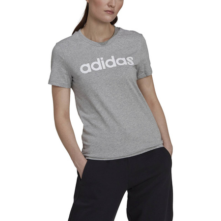 Koszulka damska adidas ESSENTIALS LOGO szara HL2053