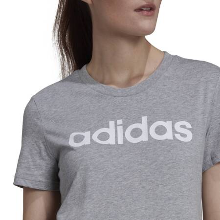 Koszulka damska adidas ESSENTIALS LOGO szara HL2053